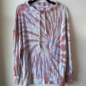 free people small tie dye sweatshirt